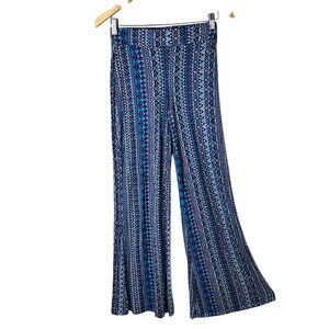 MOSSIMO Stretch Batik Print Striped Wide Leg Pants Trousers Size XS
